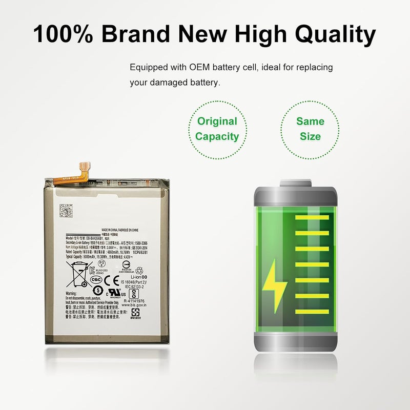 MAXSHARKS New Upgraded Battery for Galaxy A32 5G / A42 5G, EB-BA426ABY Replacement Battery Compatible with Samsung Galaxy A32 5G / A42 5G, with Repair Tools & Instruction - Image 2